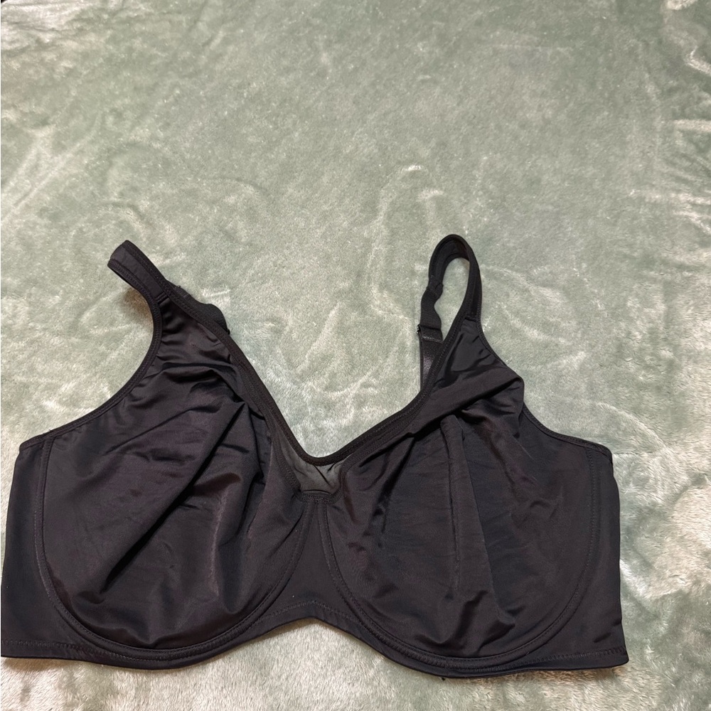 Black Full Coverage Support Bra - Unbranded